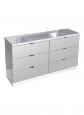 Reflection 6-Drawer Master Dresser Silver 140.2x40.5x84centimeter