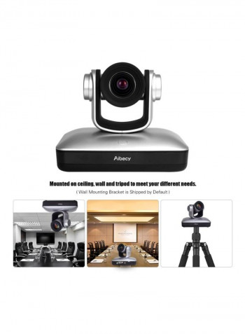 Full HD Video Conference Camera With Remote 21.4x17.2x13.6centimeter Silver/Black
