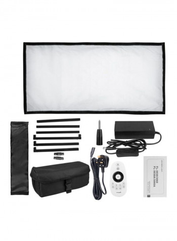 LED Dual Colour Photography Light With Remote Control 60x0.3x31centimeter Black