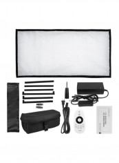 LED Dual Colour Photography Light With Remote Control 60x0.3x31centimeter Black