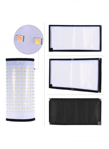 LED Dual Colour Photography Light With Remote Control 60x0.3x31centimeter Black