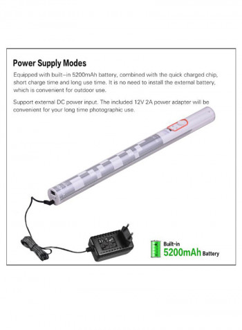 Remote Control LED Photography Video Light Silver/Grey