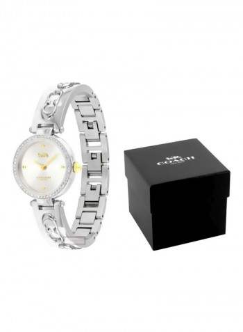 Women's Stainless Steel Strap Crystal Analog Watch 14503275