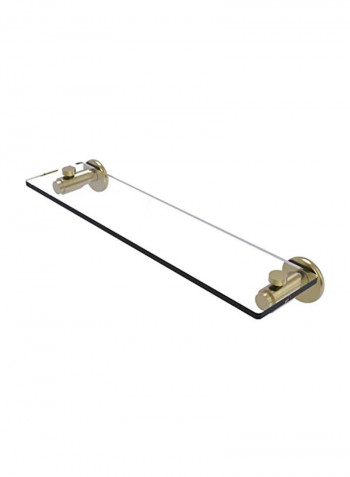 Tribecca Collection Vanity Beveled Edges Glass Shelf Gold 22inch