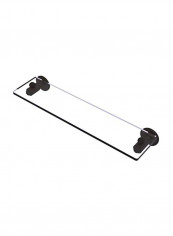 Soho Collection Vanity Beveled Edges Glass Shelf Clear/Black 22x5x2.8inch