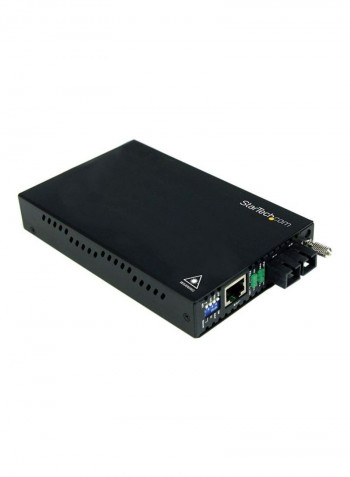 Gigabit Single Mode Fiber Media Converter Black