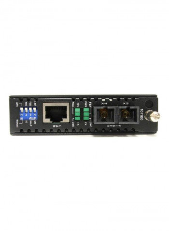 Gigabit Single Mode Fiber Media Converter Black