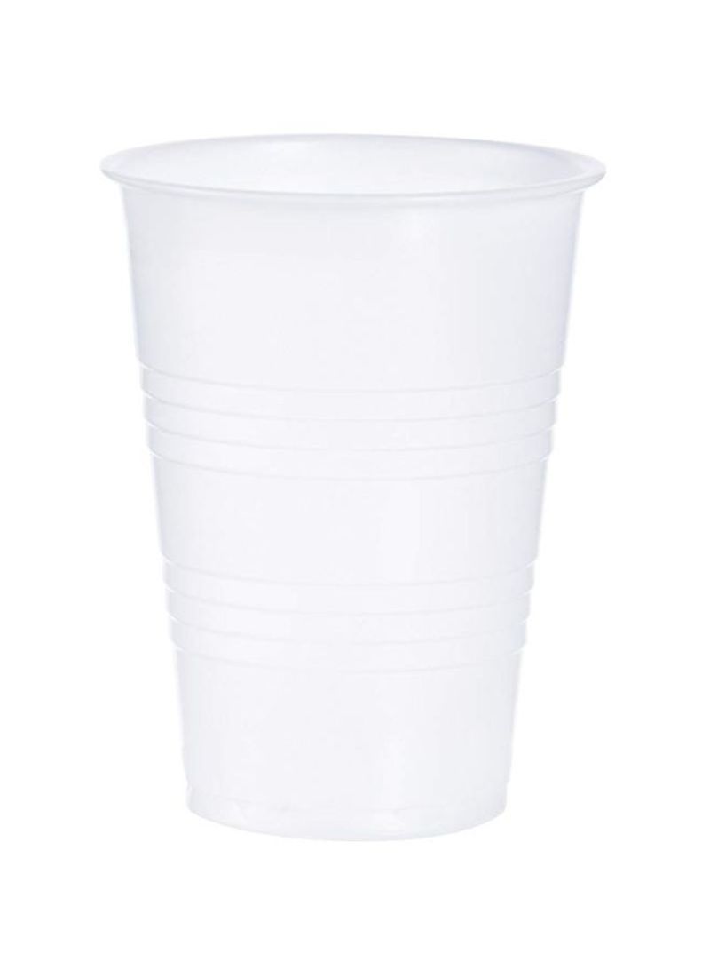 2500-Piece Trans Ribbed Wall Cup White 10ounce