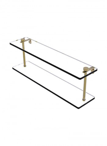 Glass Bath Organizer Clear/Silver 22inch