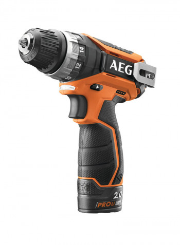 Ultra Compact 2-Speed Drill Black/Orange 168millimeter