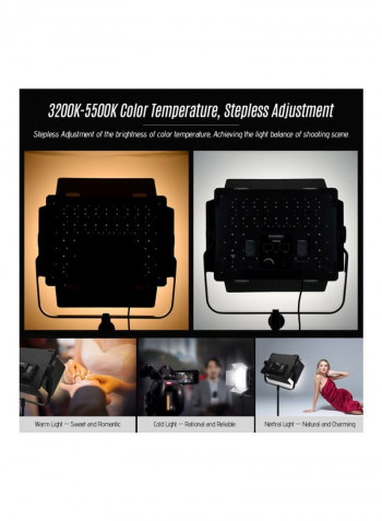 600-LED Video Professional Studio Photography Light Black/Silver