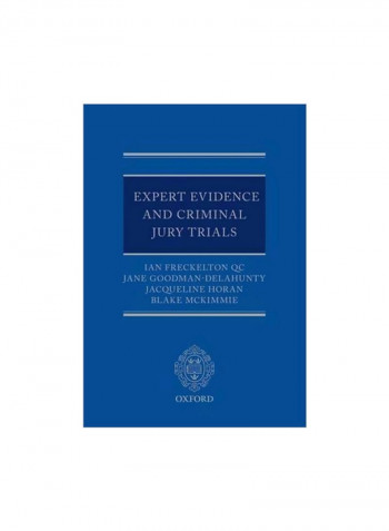 Expert Evidence And Criminal Jury Trials Hardcover