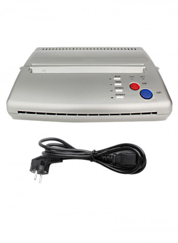 Tattoo Stencil Transfer Machine With Power Cord Silver/Black