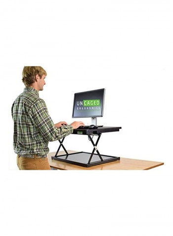 Mini Adjustable Height Monitor Stand Black