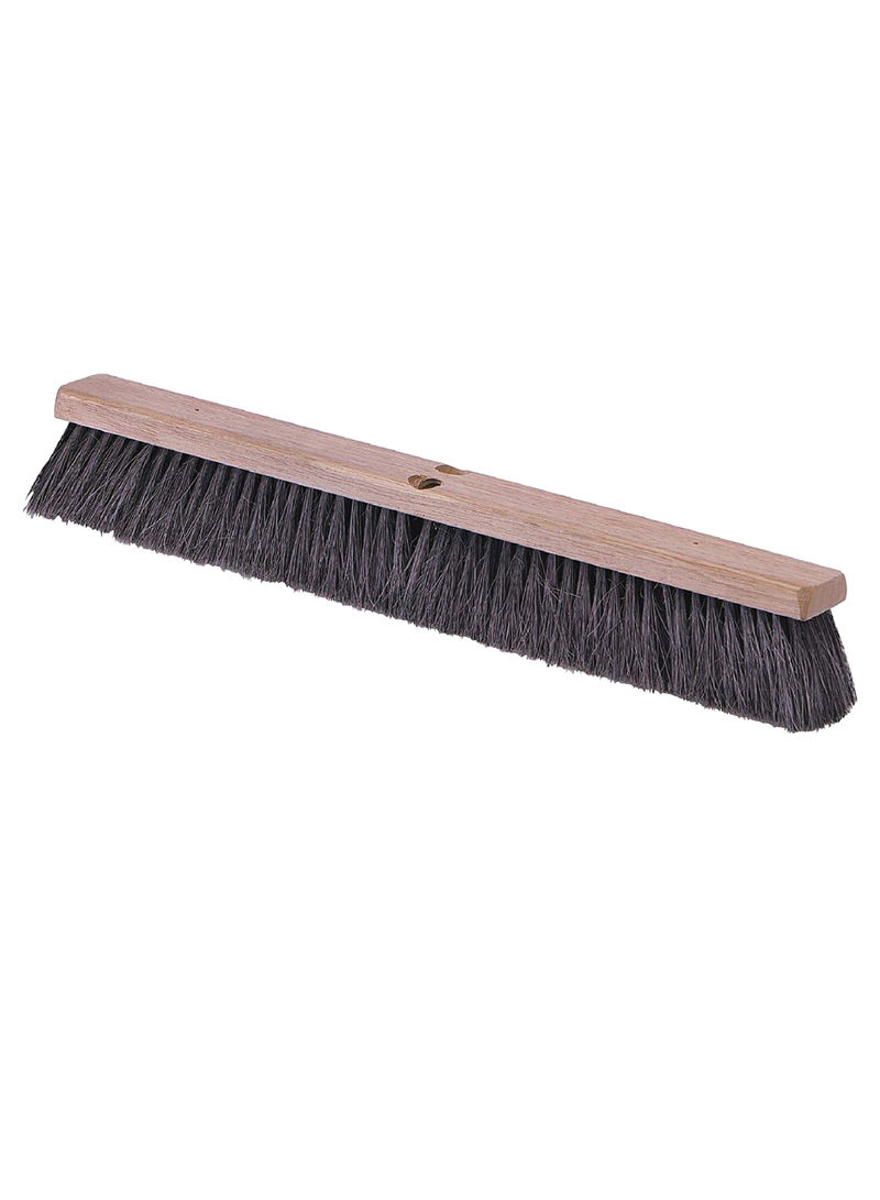 Pack Of 12 Floor Sweep Brush Set Brown/Black 18inch