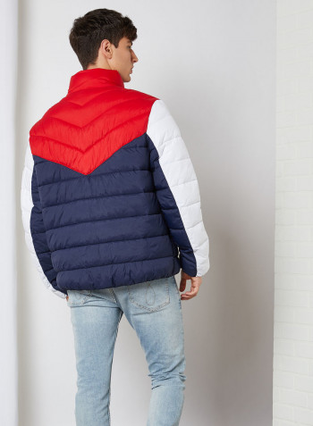 Colorblock Padded Jacket Twilight Navy