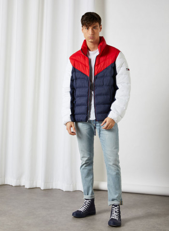 Colorblock Padded Jacket Twilight Navy