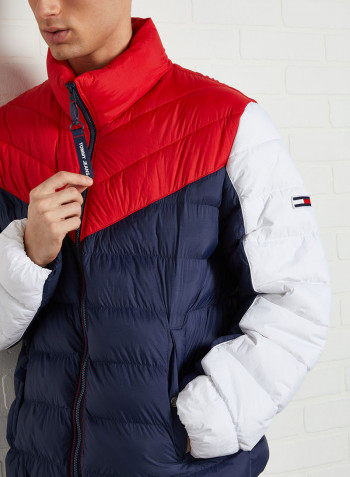 Colorblock Padded Jacket Twilight Navy