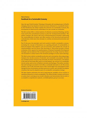 Handbook For A Sustainable Economy Hardcover