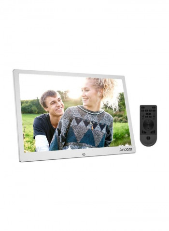 LED Digital Photo Frame With Remote Control 12inch Silver