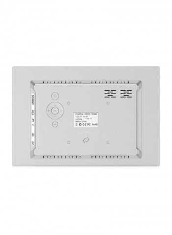 LED Digital Photo Frame With Remote Control 12inch Silver