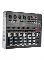 7-Channel Mic Line Audio Mixer Console with 3-Band EQ 48V Phantom Power USB Interface تقييمات 7-Channel Mic Line Audio Mixer Console with 3-Band EQ 48V Phantom Power USB Interface