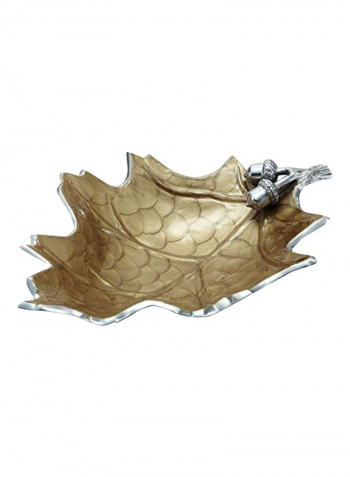 Oak Leaf Bowl Toffee 15inch