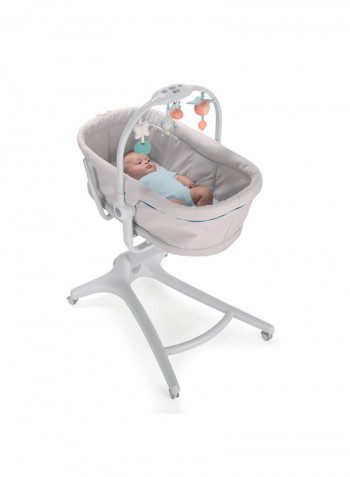 Baby Hug 4-In-1 Convertible Baby Cradle 0M-3Y, Glacial