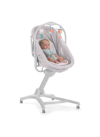 Baby Hug 4-In-1 Convertible Baby Cradle 0M-3Y, Glacial