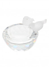 Memories Bird Bath Figurine Clear 3.5inch