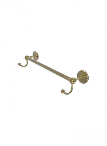 Integrated Hooks Towel Bar Gold 18inch