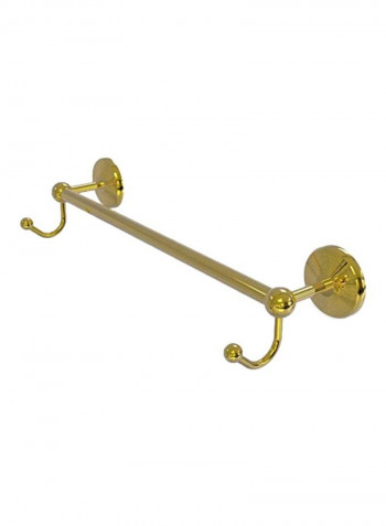 Prestige Monte Carlo Collection Integrated Hooks Towel Bar Gold 18inch