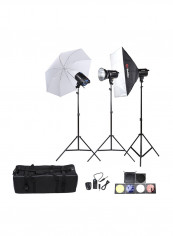 Professional Photography Studio Speedlite Lighting Lamp Kit Multicolour