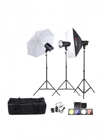 Professional Photography Studio Speedlite Lighting Lamp Kit Multicolour
