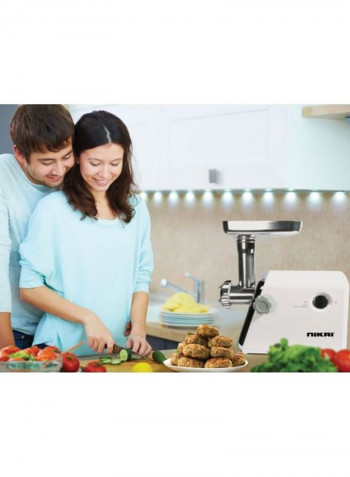 Portable Meat Grinder 1200W NMG744U White/Silver