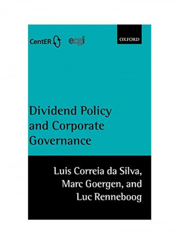 Dividend Policy and Corporate Governance Hardcover