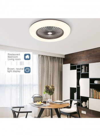 Ceiling Fan with Lighting LED Light Brown