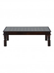 Saki Rectangular Coffee Table Brown/Clear 135x75x45centimeter