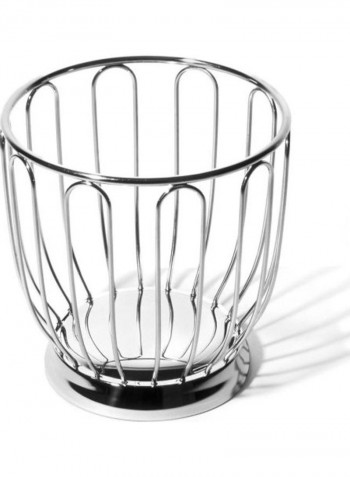 Stainless Steel Stylish Fruit Basket Silver