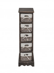 Ergonomic Storage Rack With Weaving Basket Brown/White 25 x 28 x 90centimeter reviews Ergonomic Storage Rack With Weaving Basket Brown/White 25 x 28 x 90centimeter
