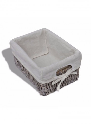Ergonomic Storage Rack With Weaving Basket Brown/White 25 x 28 x 90centimeter