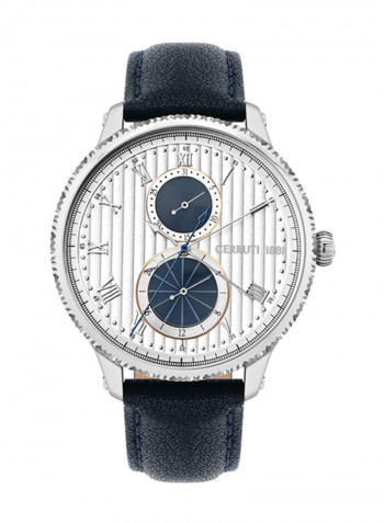 Men's Leather Analog Wrist Watch  C Crwa26601