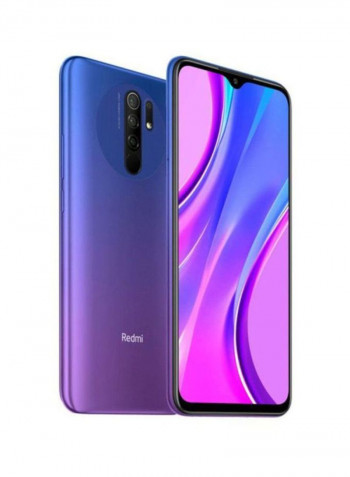 Redmi 9 Dual SIM Sunset Purple 4GB RAM 64GB 4G LTE With Xiaomi Mi Band 4 Waterproof Fitness Tracker Black