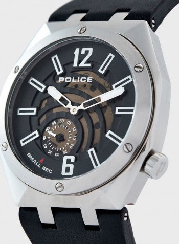 Men's Leather Analog Wrist Watch P 16010JSTU-02