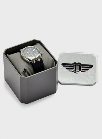 Men's Leather Analog Wrist Watch P 16010JSTU-02