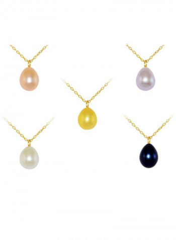 10 Karat Gold Pearls Pendants Necklace