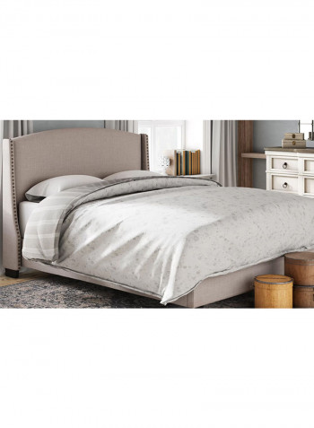 Chambery Upholstered Frame King Bed Beige 160x200x100cm