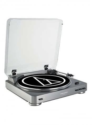 Wireless Belt-Drive Stereo Turntable AT-LP60-BT Silver/ Black