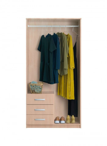Vinderup 2-Doors Wardrobe Oak