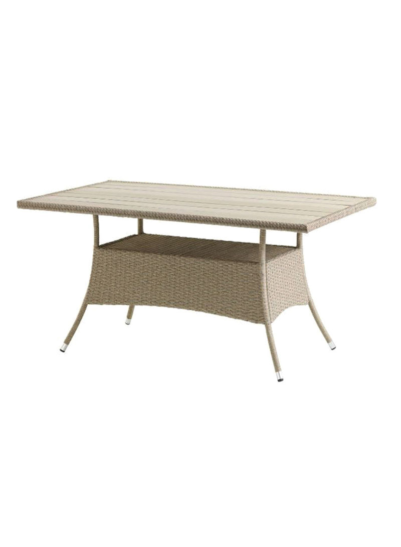 Strib Patio Table With Rack Beige